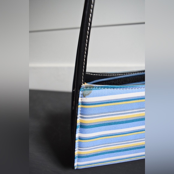 VINTAGE Kate Spade New York Multicolour Striped Handbag Y2K Retro Purse Designer - Picture 6 of 16